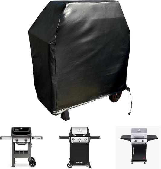 Formosa Covers Heavy Duty 36 Inch Grill Cover - Waterproof BBQ Cover Fits Weber Spirit II E-210, Nexgrill 2-Burner, Char-Broil Performance, & Blackstone 17"/22" Griddles - Black Vinyl