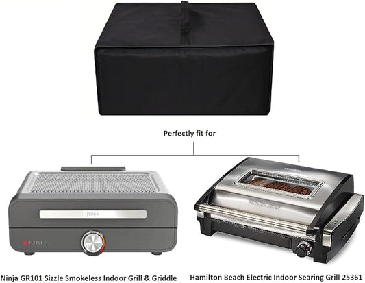 AF-WAN Heavy Duty Waterproof Indoor Grill Dust Cover for Ninja GR101 Sizzle Smokeless Indoor Grill & Griddle/Hamilton Beach Electric Indoor Searing Grill-25361, Black