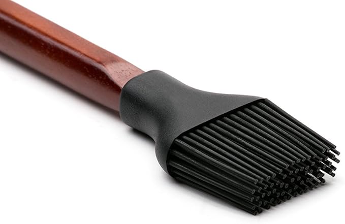 Outset Basting Brush With Rosewood Handle and Removable Silicone Bristles
