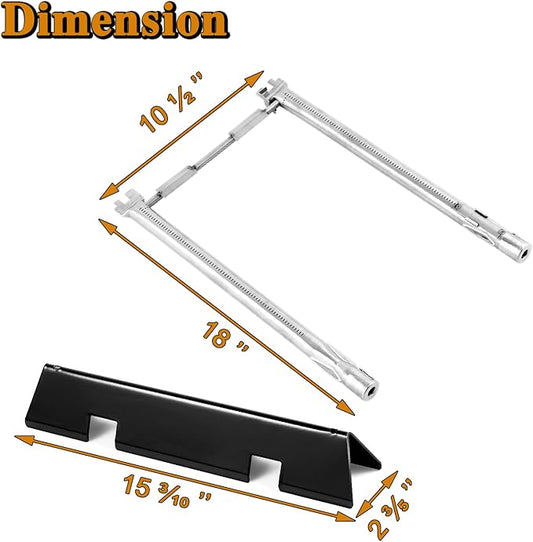 Spirit E-210 Grill Replacement Parts for Weber Spirit Grill Parts Spirit E210 210 S210 Spirit II E-210 II E210 Spirit 2 E210 E-210 GS4 Spirit 200 Series 7635 Flavorizer Bars 68949 Burner Tube Kit