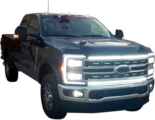Super Duty-Ghost LED Grill Lights for 2023-2024 Ford F250, F350, F450 & F550 (Black Anodized Frame)