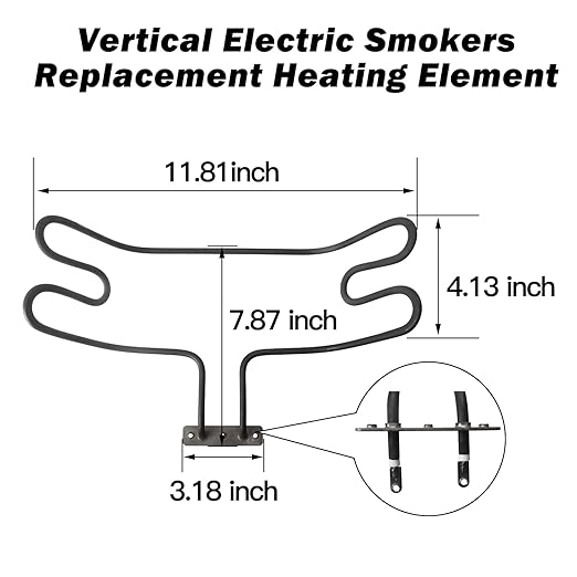 Replacement Parts 1650 Watts Heating Element for Pit Boss 2-Series Analog/3-Series Digital Electric Vertical Smoker Compatible with Pit Boss PBV2A1 PBV3A1 PBV3D1 PBV2D1
