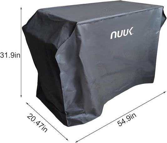 NUUK 20" x 42" Outdoor Grill Cart Prep Work Table Cover, Waterproof & UV Resistant Pizza Oven Stand Table Cover for Kitchen Island BBQ Worktable Protection