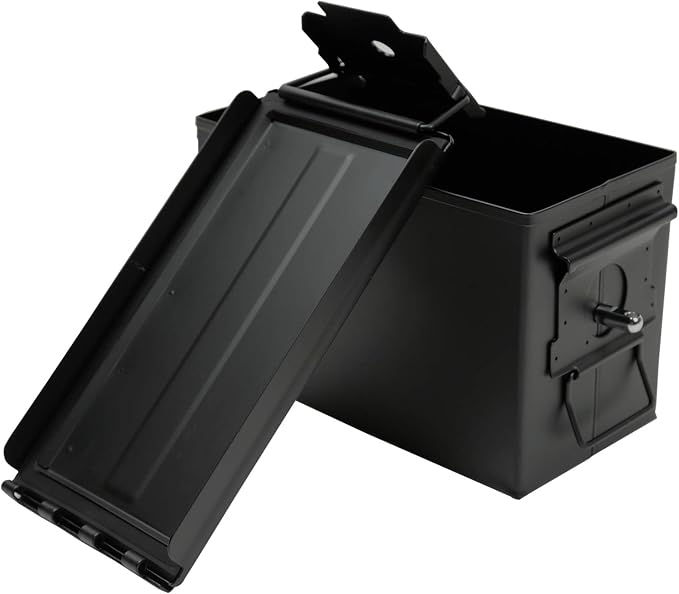 Aolamegs 50 Cal Ammo Can – Locking Hardware Kit and Stainless Steel Padlock,Ammo Box Military & Army M2A1