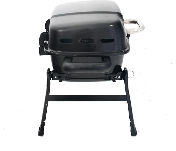 Grill Boss 1 Burner Portable Gas Grill, 10,000 BTU Propane Tabletop BBQ with Porcelain Coated Grate for Camping, Patio, and Outdoor Cooking, Black