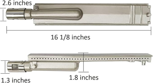 HONSIN Upgraded 4 Set Heavy Duty Cast Stainless Steel Grill Burners, Compatiable with Bull Lion Cal Flame Aussie Blaze Bakers Chefs Thermos Turbo CharBroil