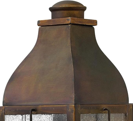 Hinkley Bingham Medium Wall Mount Outdoor Lantern w/Lumiglo, Sienna