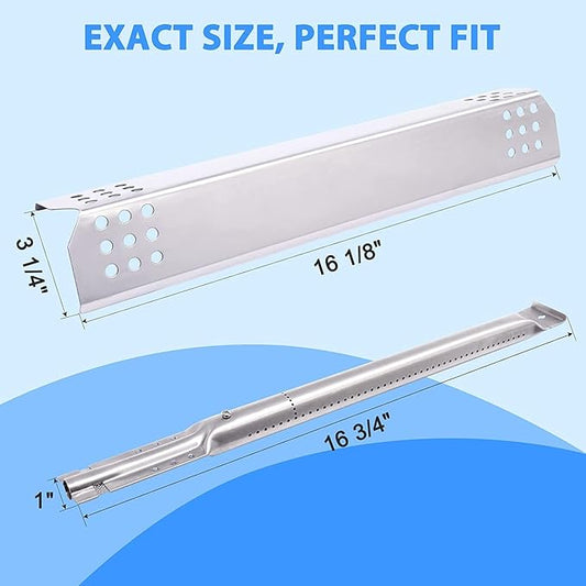 Criditpid Grill Replacement Parts for Jenn-Air 720-0727 720-0709B 720-0709, Grill Burner Heat Plate Shield Igniter Electrode for Kitchenaid 720-0709C 720-0893 860-0003 720-0826 Grill Models.
