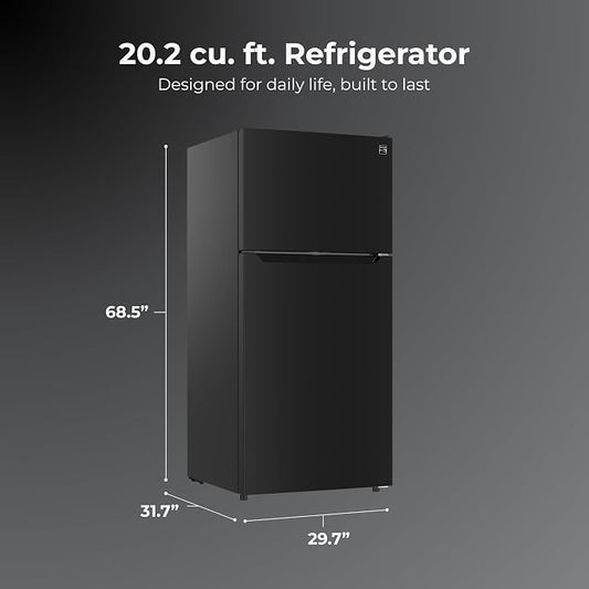 Kenmore 20.2 cu. ft. 30" Wide Top Mount Refrigerator - Black