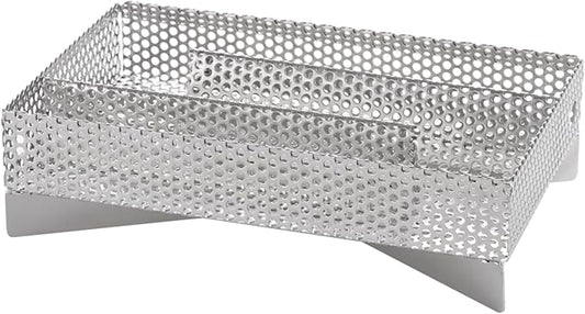 Smoker Tray 12 Hours Pellet Maze Smoker Tray, 5 x 8 Inch Stainless Steel Pellet Smoker Basket, Anti-slip Smoke Generator, Perfect for Hot and Cold Smoking Meat, Fish, Cheese