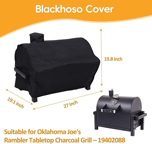 Grill Cover for Oklahoma Joe's Rambler Tabletop Grill 19402088, 600D Polyester Heavy Duty Waterproof Cover Replacement for Oklahoma Joe's 7388393P06