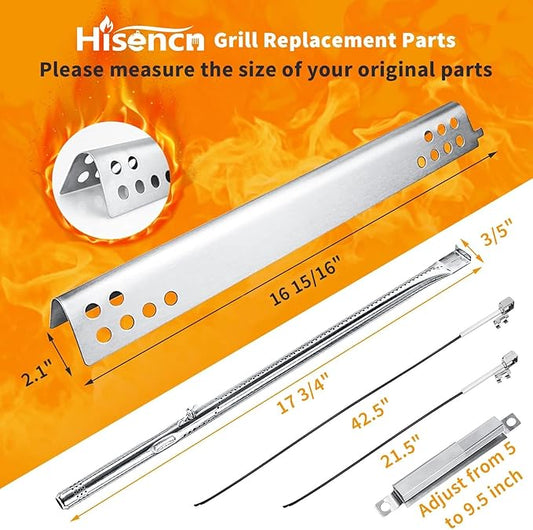 Grill Replacement Parts Kit Compatible with Char-Broil Performance 5 Burner 463347519 463347518 463243518 463275517 463373019, 475 4 Burner Gas Grill, Burners Heat Plates Crossover Tubes Igniters