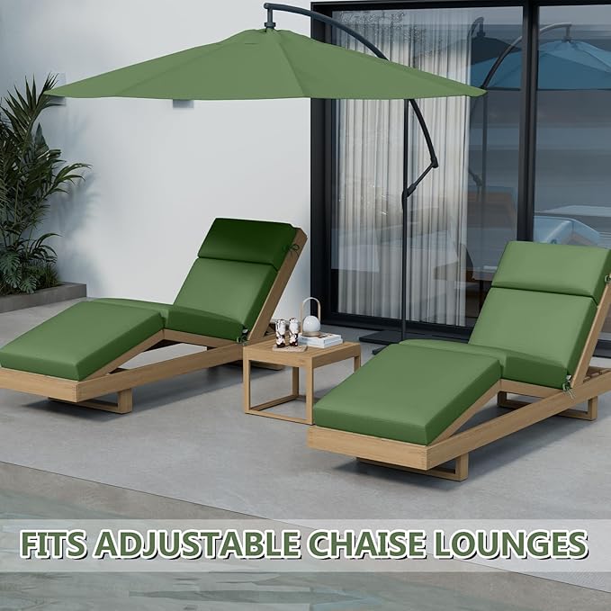Chaise Lounge Cushions Outdoor, 80 x 26 x 4 Inch Lounge Chair Cushions for Outdoor Furniture - Waterproof Lounge Patio Replacement Cushion, 4In Fade-Resistant ThickPatio Chaise Lounge Cushion