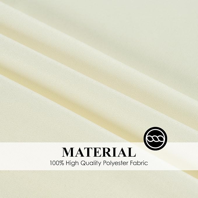 6 Pack Ivory Round Tablecloths 108 Inch for Dining Tables | Washable Decorative Linen Polyester Table Cover for Banquets Buffets Parties and Weddings