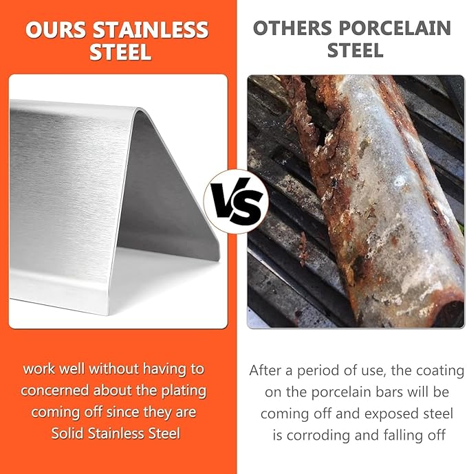QuliMetal 7525 Grill Grates 7537 Flavorizer Bars for Weber Genesis Silver B/C,Genesis Gold Platinum B/C,Weber Spirit 300 with Side Knobs,Spirit 700,Grill Parts for Weber Spirit 900