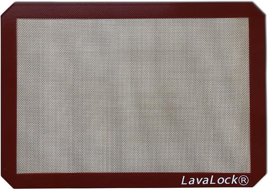 LavaLock® Grilling Mat High temp BBQ Non Stick Smoker Grill Silicon Mat FDA food contact safe Large 16" x 12" 480F
