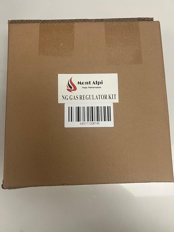 Mont Alpi Liquid Propane to Natural Gas Grill Conversion Kit with Regulator & 10 Foot Hose for MAi400 / MAi805 / MAi400-D / MAi805-D / MAi400-BSS / MAi805-BSS Original Deluxe and Black Series - MANGK