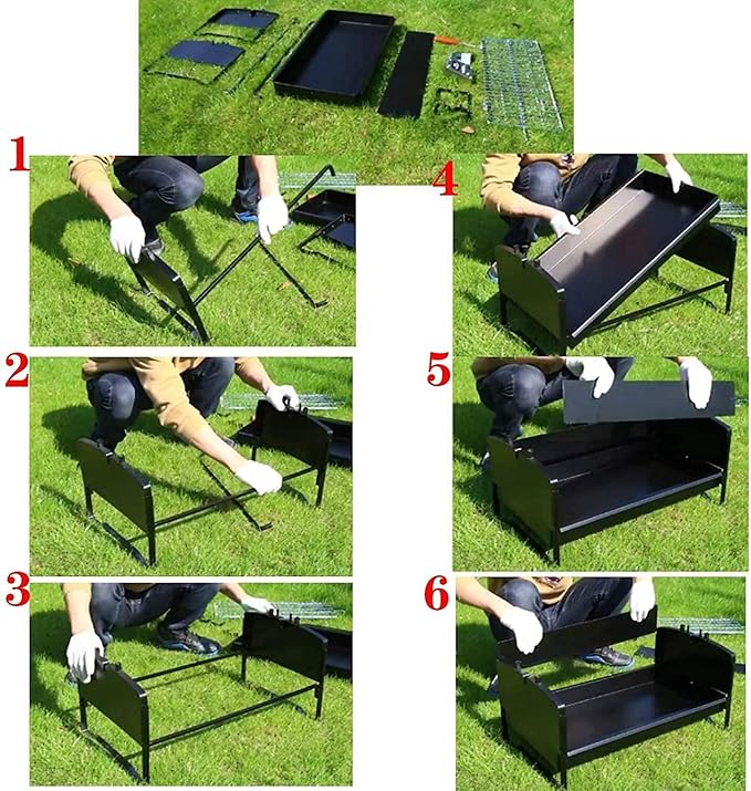 Portable Charcoal Grill for Camping BBQ, Outdoor Barbecue Grill with Folding Legs, Large Charcoal & Electric Multi-Function BBQ Grill Kits, Easy Carry Smoked Grill for Party,A-1