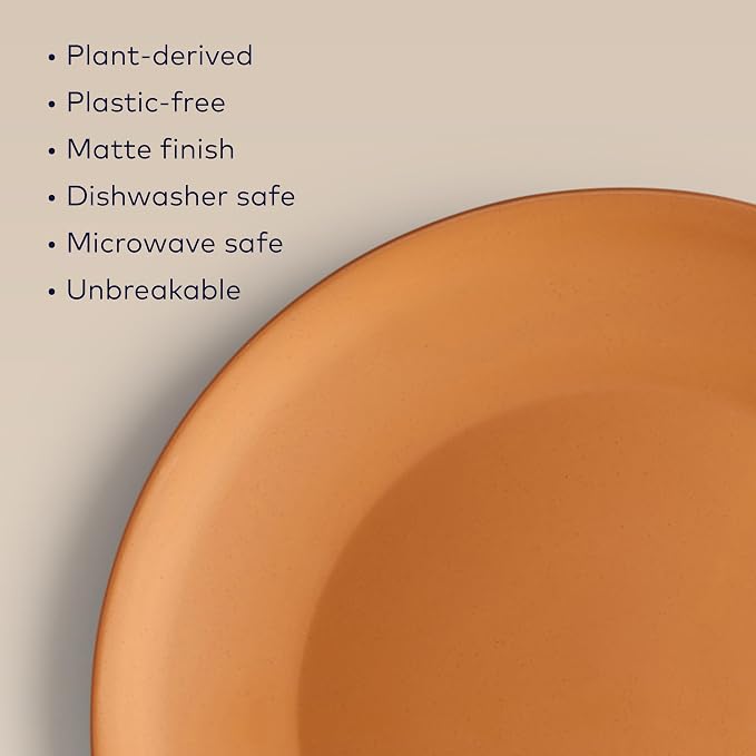 Year & Day Outdoor 12 Piece Plant Derived Dinnerware Set with Big Bowls, Dish Set for 4