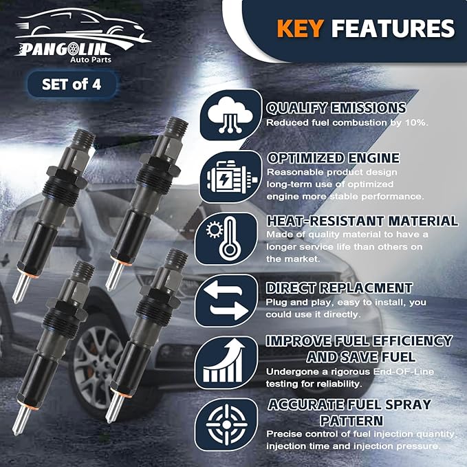 PANGOLIN 3932123 C3932123 Fuel Injector 4PCS for Cummins 4BT 3.9L 6BT 5.9L Diesel Engine Truck Aftermarket Parts