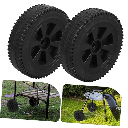 POPETPOP 2pcs BBQ Grill Caster Wheels Replacement Parts for Grill Cart Swivel Casters