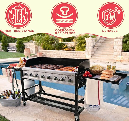 GR2039201-MM-00 Grill Burners Tubes for Members Mark grill parts, 17 Inch Burners for SAMS Club ST1017-012939 Propane Grills, Outdoor Gourmet GD430, Uniflame GBC1059WB Parts, Stainless Steel, 8 Pack