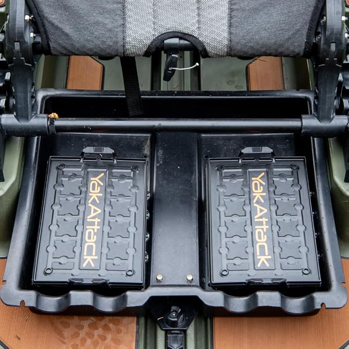 YakAttack TracPak Stackable Storage Box – Black | Kayak Fishing Gear Storage | Fits GearTrac & MightyMount | Kayak Accessories for Fishing Tackle & Tools | Compact 1 lb Weight