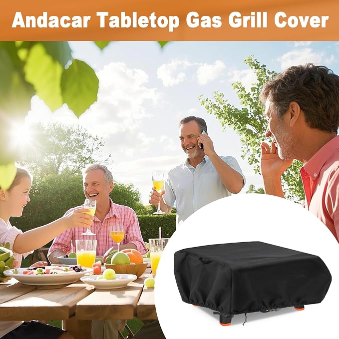 Pizza Oven Cover for Blackstone 2404/1813/1666 Tabletop Pro Pizza Oven Accessories, Heavy Duty Grill Cover for Blackstone Pizza Oven - 25" L×26" W×11" H | Waterproof Heavy Duty Grill Cover for Blackstone Pizza Oven - 25" L×26" W×11" H