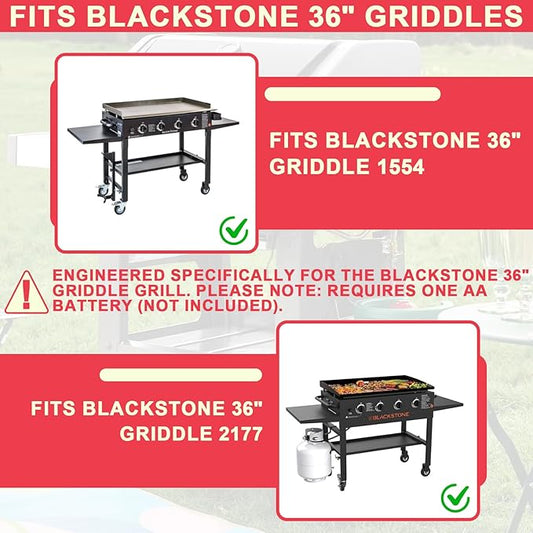 Grill Igniter Kit for Blackstone 36 Inch Griddle Igniter Replacement, Updated Universal 4-Outlet Electronic Ignitor Kit for Blackstone Griddle 36 inches Accessories, AA Battery Required