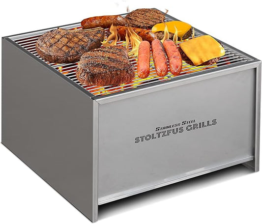 Portable, Go Anywhere, Charcoal Grill - Carrying bag Included - All Stainless Steel 17"x17"