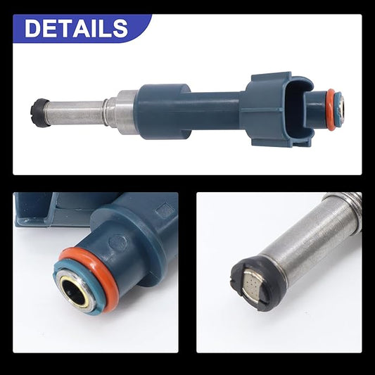 HiSport 4 PCS Fuel Injectors 23209-39195 Compatible with Toyota 1.8L Prius V Plug-In Prime 2010-2015 Replacement for Lexus CT200h 2011-2015,12 Holes