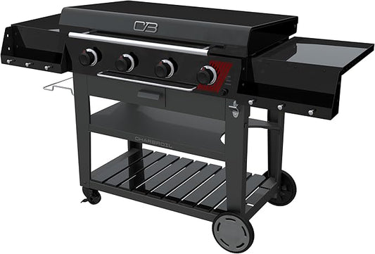 Charbroil 36" Performance Series Deluxe Propane Gas Griddle with Cart 4 Burner Flat Top Grill, Black - 463285924