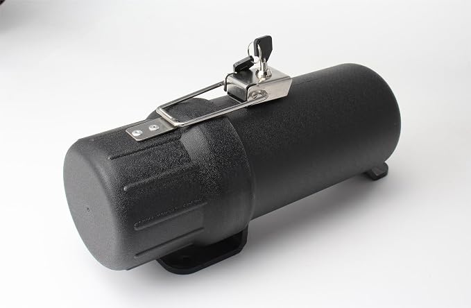 Universal Motorcycle Tool Tube,Motorcycle Storage Box Waterproof - Black(with Lock)
