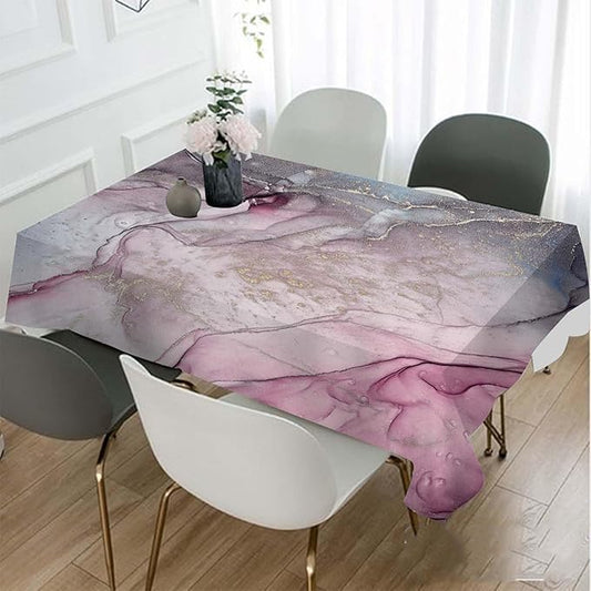 TKS MITLAN Marble Pattern Tablecloth Decor Modern Mix Fluid Art Table Cloth Dining Room Kitchen Table Cover 60" X 84" Oblong/Rectangle