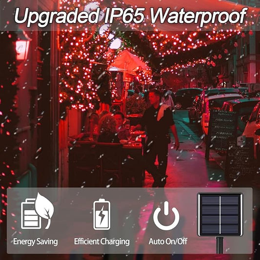 Selarlyt 2 Pack Solar Christmas Lights Outdoor, 72FT 200 LED Solar String Lights with 8 Lighting Modes, IP65 Waterproof Solar Lights Outdoor for Xmas Garden Party Tree Decor