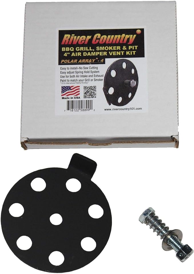 4" Polar Array BBQ Grill, Smoker or Pit Air Venting Damper Kit