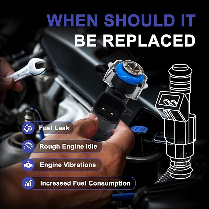 HiSport 4 PCS Fuel Injectors 12582219 Disc Fuel Injectors 2.2L with Retainer Clip Replacement for chevrolet Cobalt 2005-2010,Compatible with Pontiac G5 2007-2010,Pursuit 2005-2006 L4 2171634