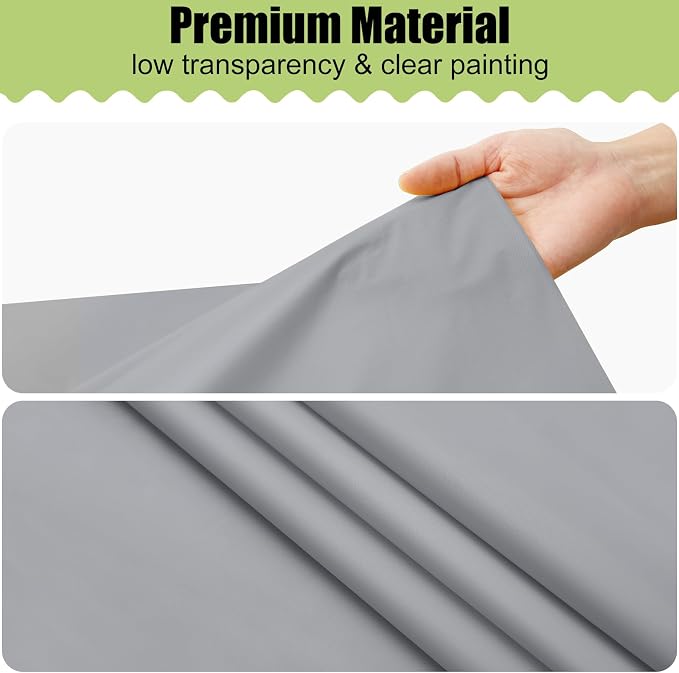 Smiry Disposable Table Cloth - 10 Pack, 54 x 108 Inch Waterproof Rectangle Tablecloths for Parties, Decorative Plastic Table Cover, Leakproof & Sturdy, Grey