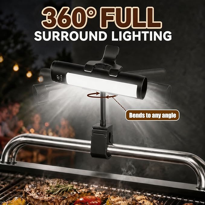 1000LM BBQ Grill Light, Magnetic Grill Light, IPX5, 5000mAh
