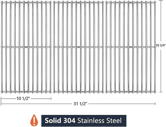 Hongso 18.75" SUS304 Grill Grates Replacement for Member Mark Y0101XC Y0202XC, Brinkmann 810-4580-S, Kitchenaid 860-0003 720-0826, Jenn-Air 720-0709B, Charbroil, Nexgrill, Grand Hall and Centro Models