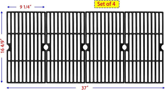 DC147 Cast Iron Cooking Grates for Kenmore PG-40611SOL 146.23678310 146.16132110 146.16153110 for Charbroil 463230512 463230112, Grill Replacement Parts for Dyna glo DGF493BNP DGF493PNP