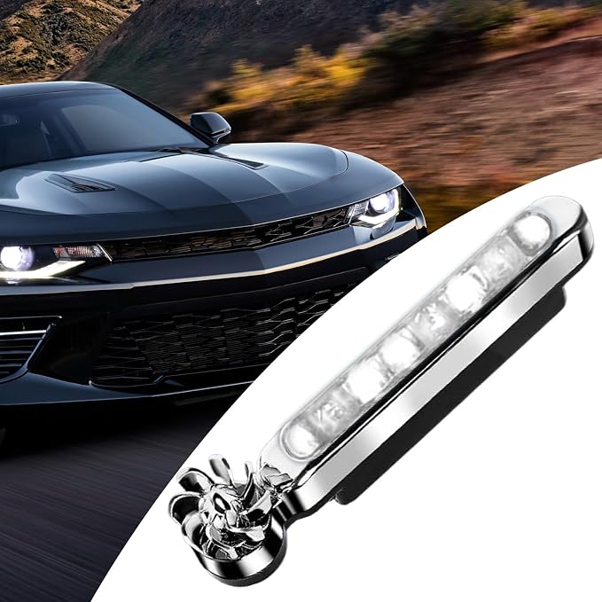 Led Lights for Car Waterproof Decorative Adjustable | 2 Pieces Wind Powered LED Vehicle Daytime Lights for Trucks SUV Motorcycle Bike Auto Travel Road Trips Camping Outdoor