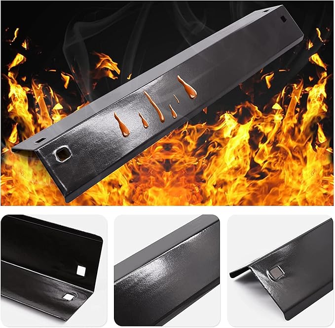 Criditpid Grill Parts for Chargriller 5050, 5650, 3001, 3030, 5072, 3008, 4000, 5252, 5050 Grill Models, Porcelain Steel Heat Plate, Burner Tube, Hanger Bracket for Chargriller.