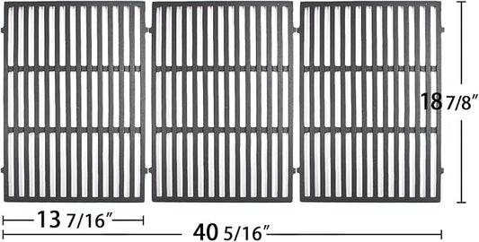 Hongso 66096 18 7/8 inch Cast Iron Cooking Grates Replacement for Weber 2 Genesis 6 burner II 600 series E & S 610 and Genesis II LX 640 Gas Grills 2017 and Newer, Replacement Parts for Weber 66803
