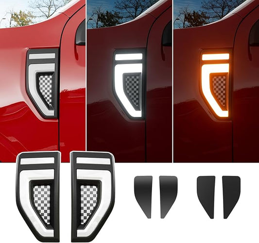 xipoqix 2PCS LED Side Marker Light Compatible with 2022-2024 Ford Maverick 2025 XLT Water Resistant Side Lamps Exterior Decorative Lights Replacement for 2022-2024 Ford Maverick Accessories