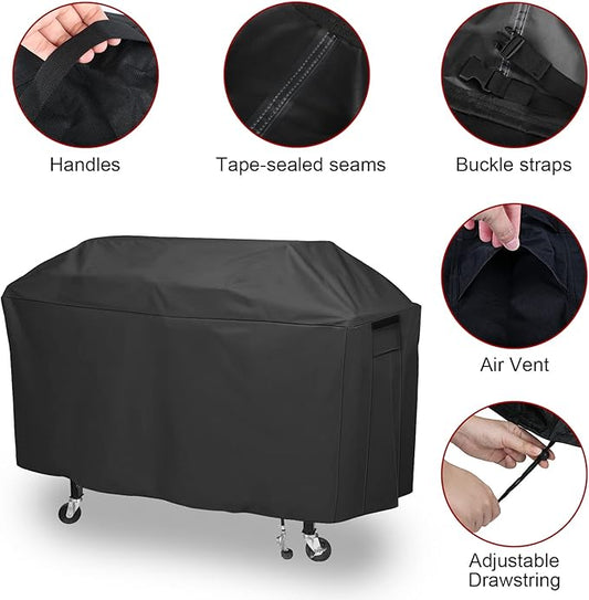 Grill Cover for GD401 GD402 4-Burner Gas Grill Griddle Combo, Outdoor Flat Top Griddle Cover for GD401C GD403 4 Burner Griddle - 66 X 23 X 36 Inch
