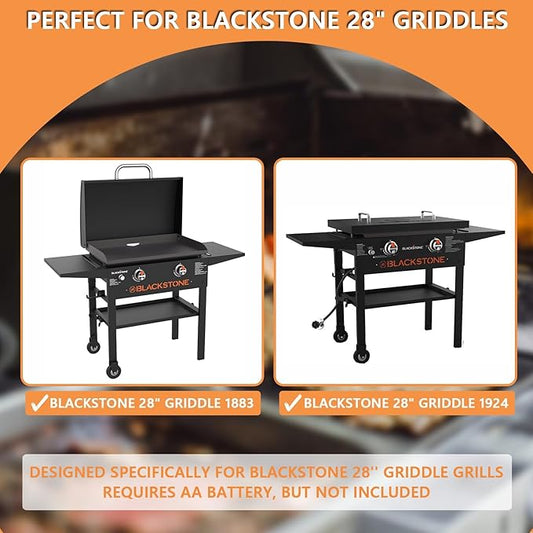 2 Outlet Igniter Kit for Blackstone 28" Griddle Igniter Replacement DHLG-12 Starter for Blackstone Ignition Switch 2-Burner Black Stone Accessories, Ignitor Button&Ignition Wires Kit,AA Battery Needed