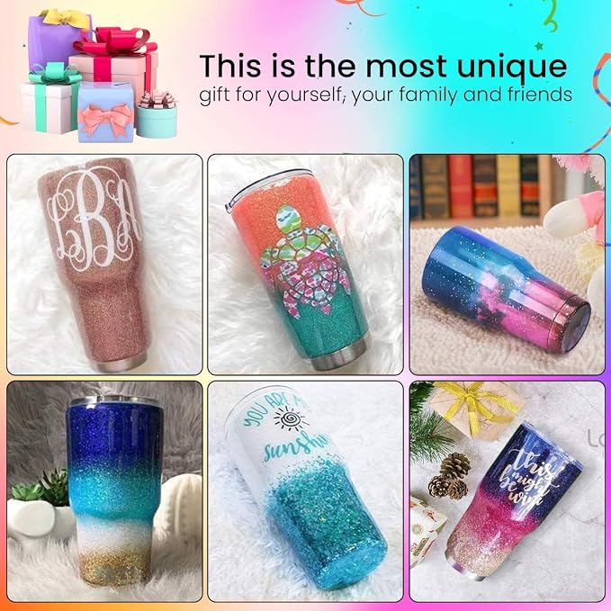 LFSUM 2 Double Cup Turner for Crafts, Tumbler Spinner Machine Kit, Glitter Epoxy Tumblers