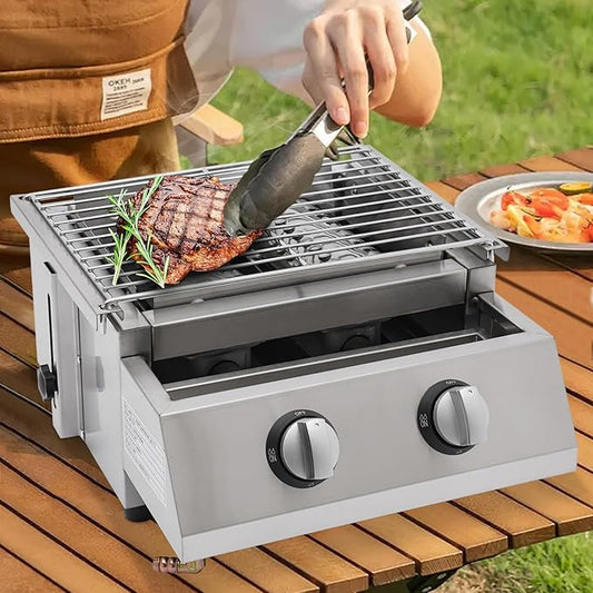 Propane Infrared Steak Grill, Portable LPG Gas Grill Outdoor Camping Gas Grill with Independent Ignition Design for for Camping Picnic