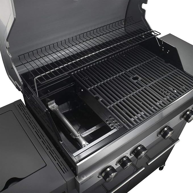 Grill Replacement Parts for Charbroil 4 Burner 463436215, 463439915, 463436213, 463436214, G432-001N-W1, 16 7/8" Cast Iron Grill Grates, Burner Tubes, Heat Plates, Carryover Tubes, Igniters.